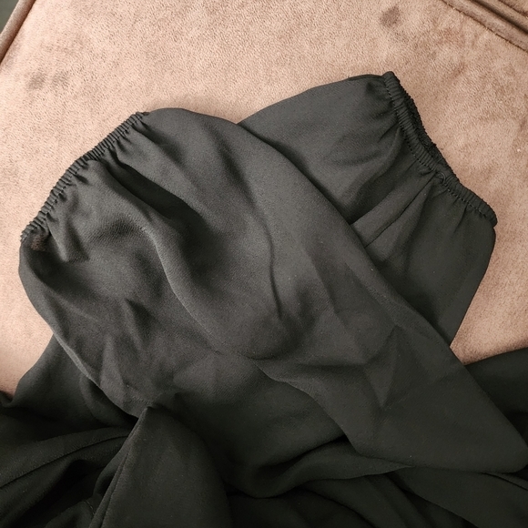 Heart & Hips Black Long Sleeve Bodysuit Lace Up Tie Women's Small S Snap Closure - Picture 4 of 9